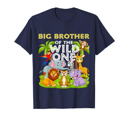 Big Brother Of The Wild One Birthday Animal Safari Jungle T-Shirt