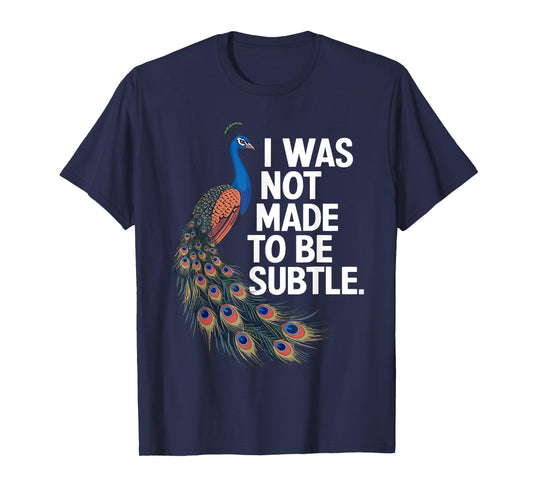 Funny Peacock Art For Men Women Adult Feather Peacock Lover T-Shirt
