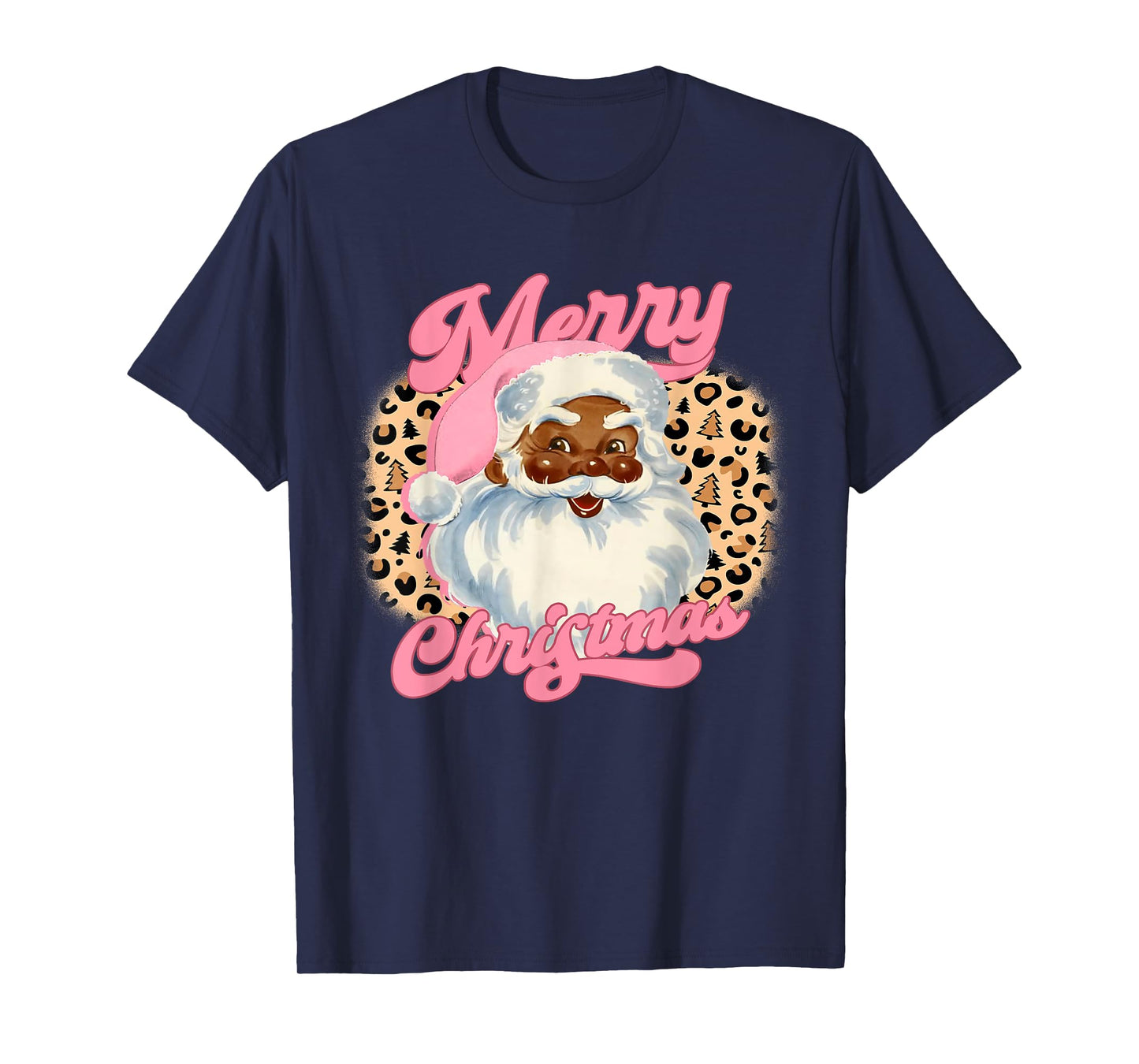 Christmas Santa Claus Black Xmas African American Women Girl T-Shirt