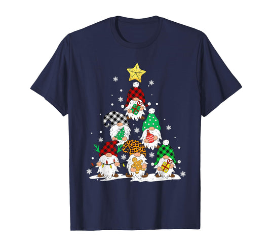Cute Gnomes Christmas Tree Lights Gnomies Gnome Xmas Holiday T-Shirt