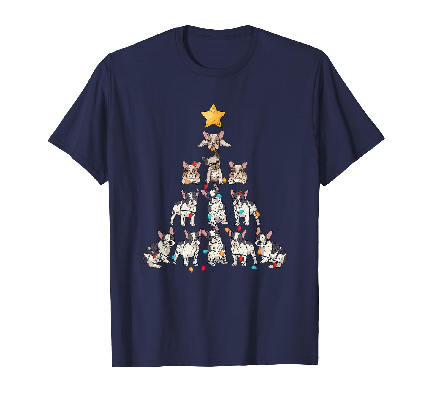 French Bulldog Christmas Tree Frenchie Dog Xmas PJs Pajamas T-Shirt