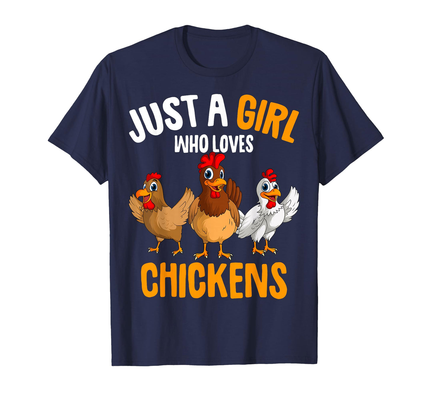Just a Girl who loves Chickens Kids Girls Chicken T-Shirt