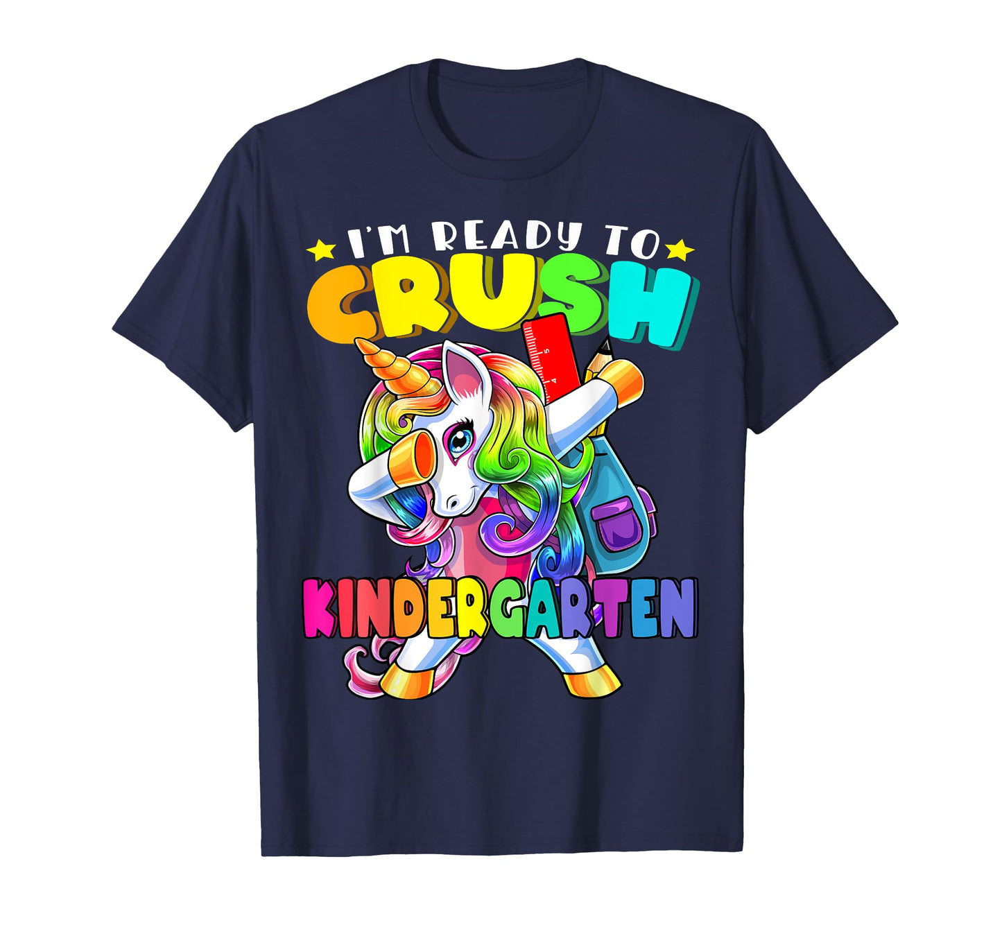 Crush Kindergarten Dabbing Unicorn Back to School Girls Gift T-Shirt