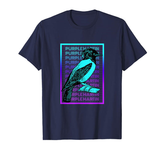 Purple Martin Bird Vintage Retro Purple Martin T-Shirt