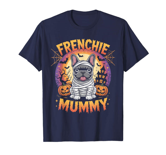 Frenchie Mummy Halloween Costume Dog Owner French Bulldog T-Shirt