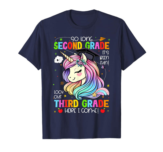 So Long 2nd Grade It's Been Fun Look Out 3rd Grade Unicorn T-Shirt