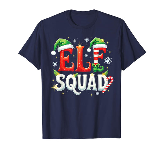 Elf Family Christmas Matching Pajamas Xmas Elf Squad T-Shirt