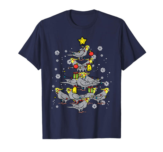 Cockatiel Christmas Tree Bird Cute Xmas Animal Men Women T-Shirt