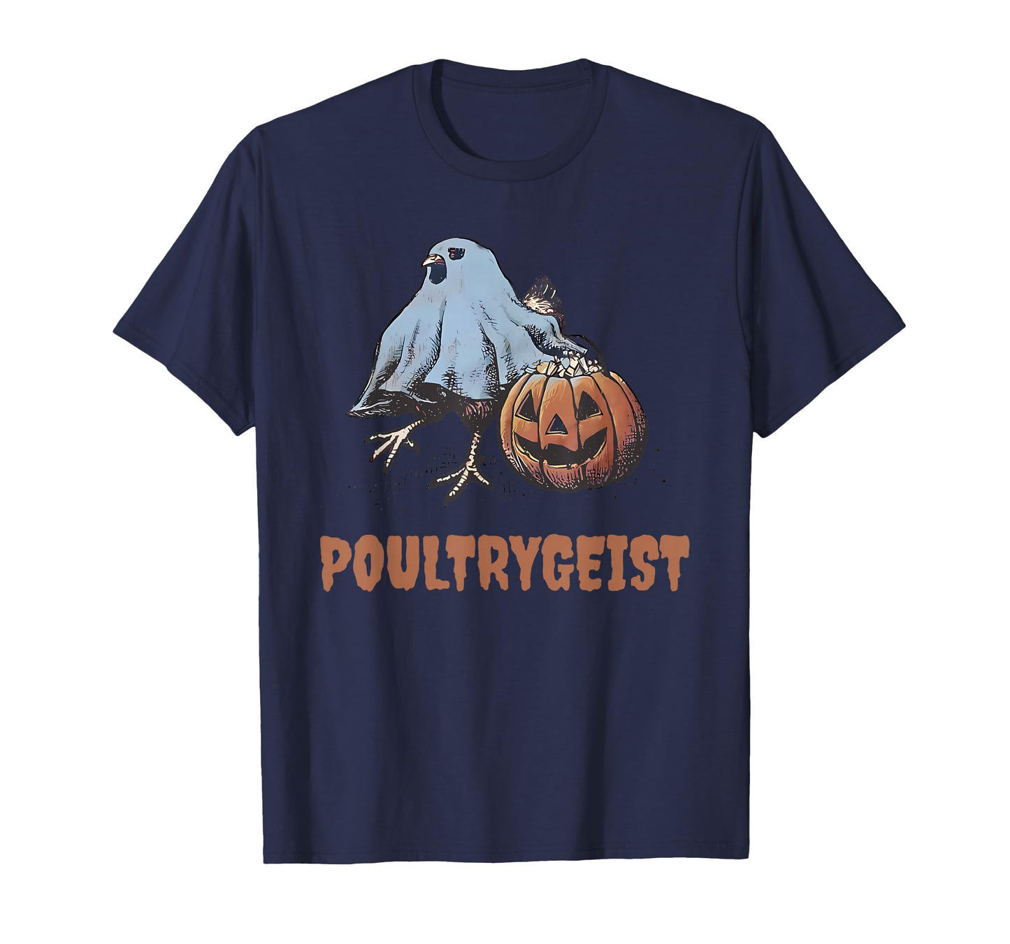Poultrygeist Halloween Chicken Ghost T-Shirt