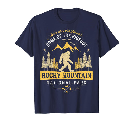 Rocky Mountain National Park Shirt Vintage Colorado Bigfoot T-Shirt