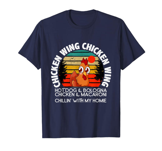 Chicken Wing Chicken Wing Hot Dog Bologna Macaroni T-Shirt