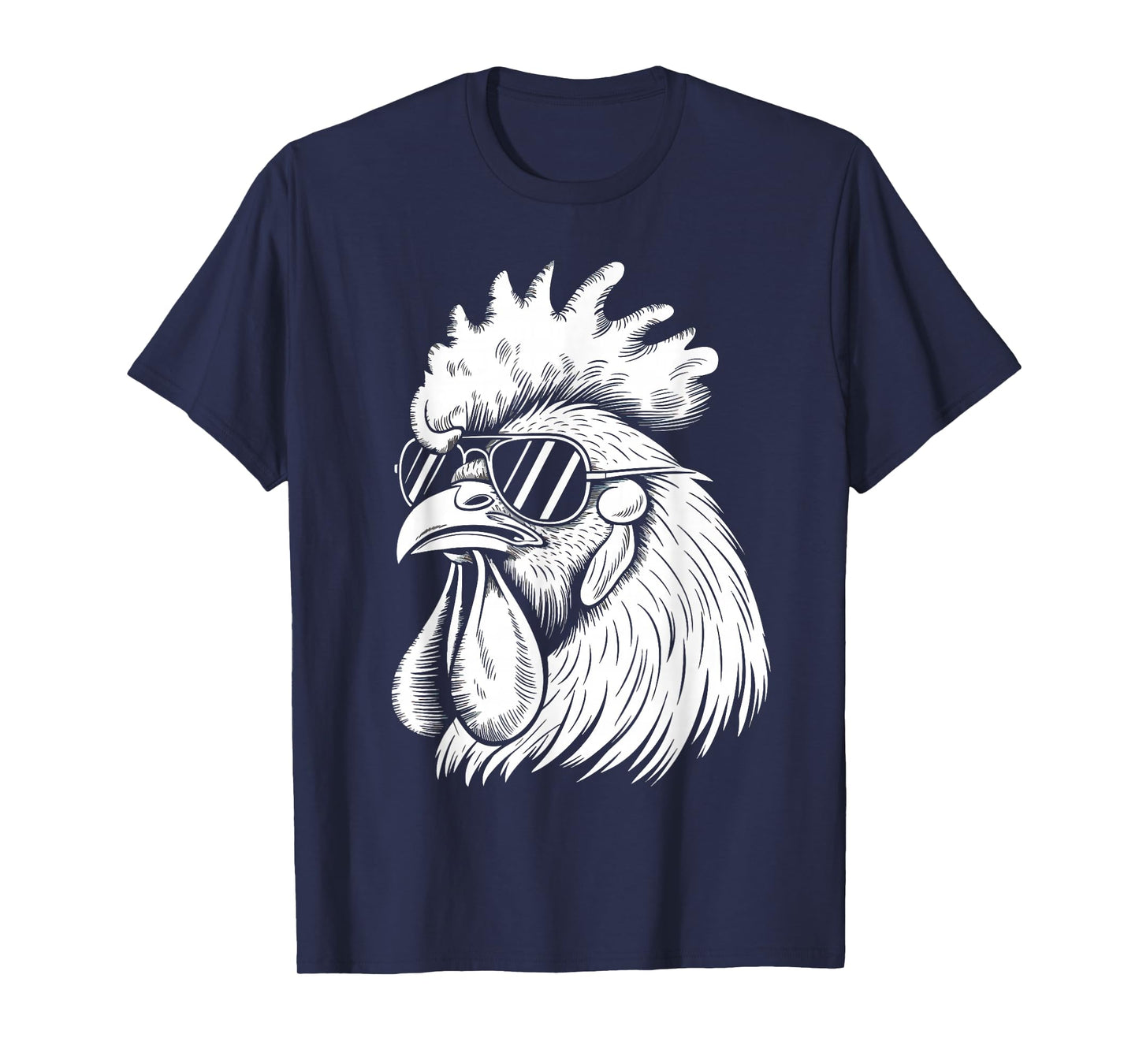 Funny Chicken With Sunglasses Chicken Farm Poultry Lover T-Shirt