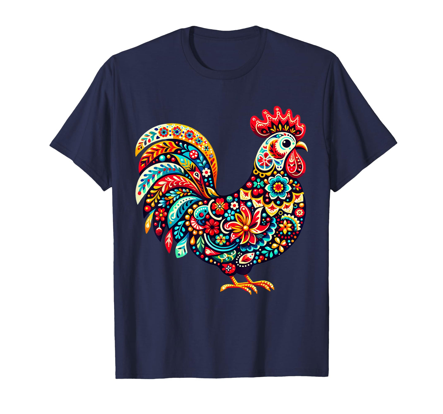 Polish Folk Art Chicken Wycinanki Polska Poland T-Shirt