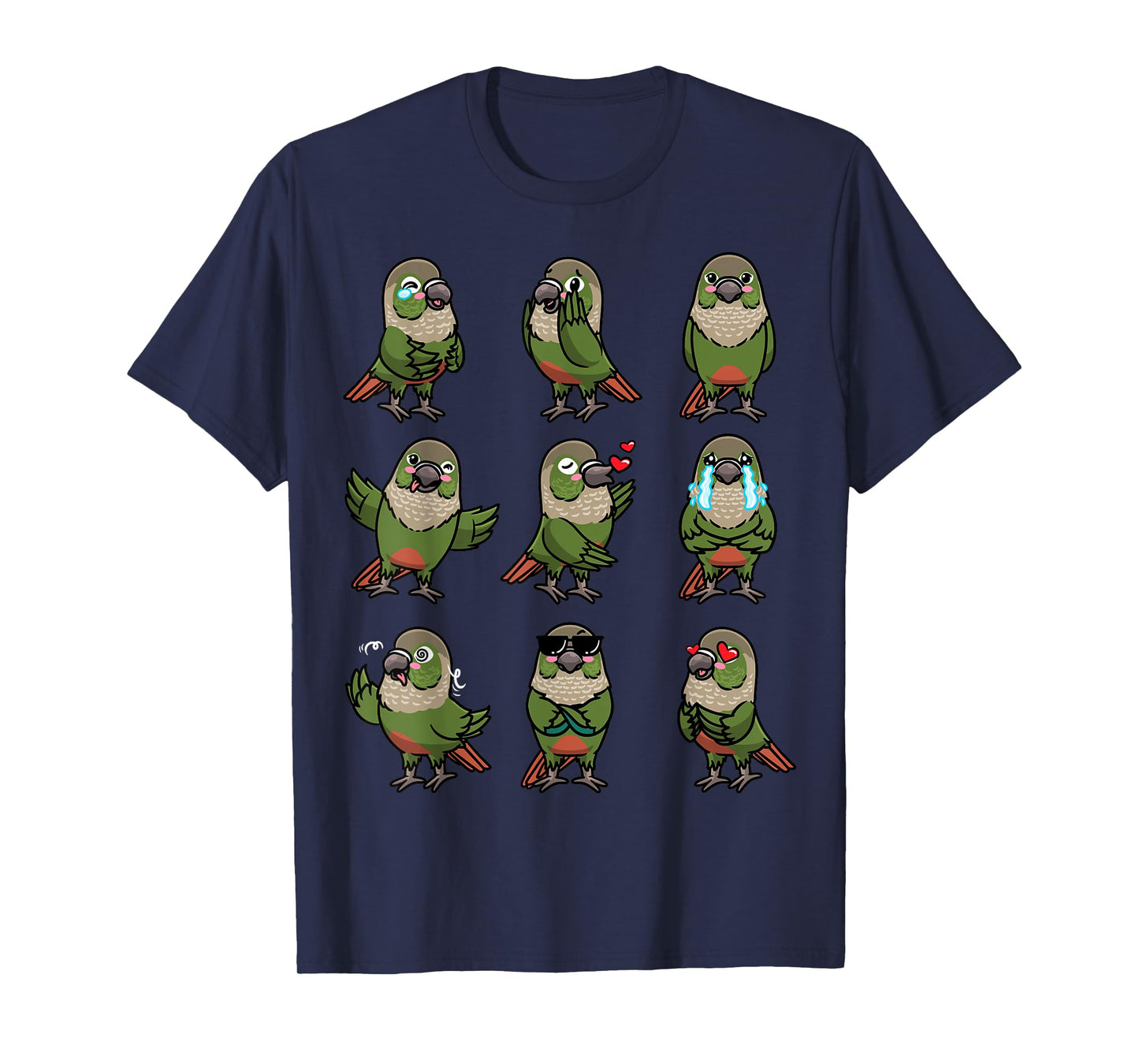 Green Cheek Conure Green-cheeked Parakeet Bird Parrot T-Shirt