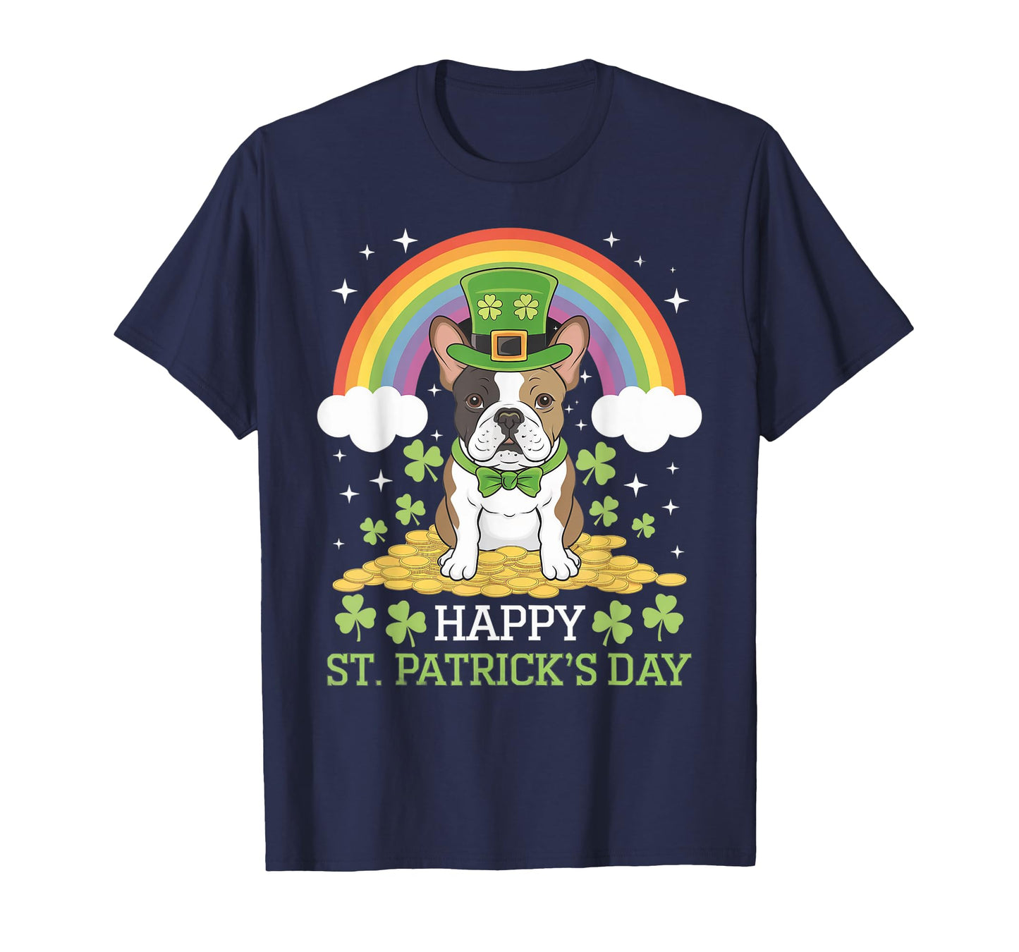 St. Patrick's Frenchie on French Bulldog Dog St Patricks Day T-Shirt