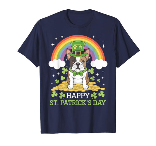 St. Patrick's Frenchie on French Bulldog Dog St Patricks Day T-Shirt