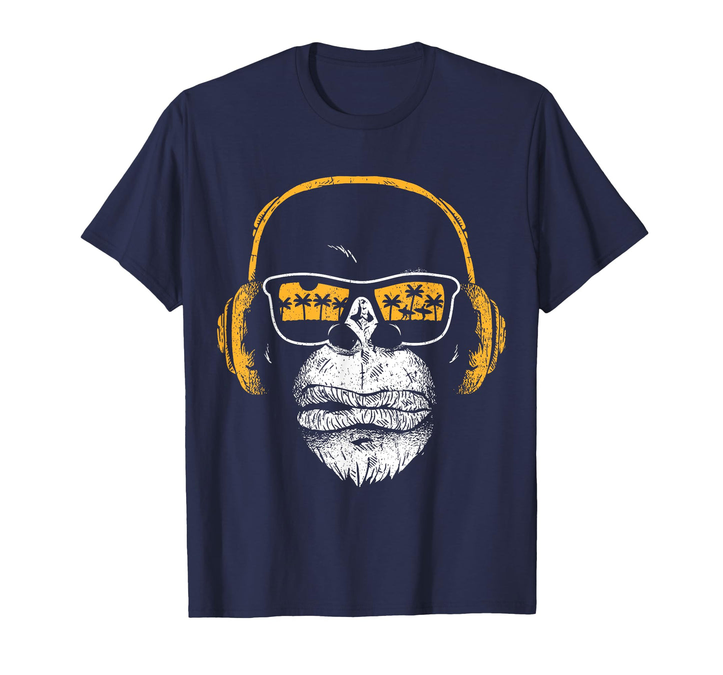Monkey with DJ headphones and sunglasses monkey T-Shirt