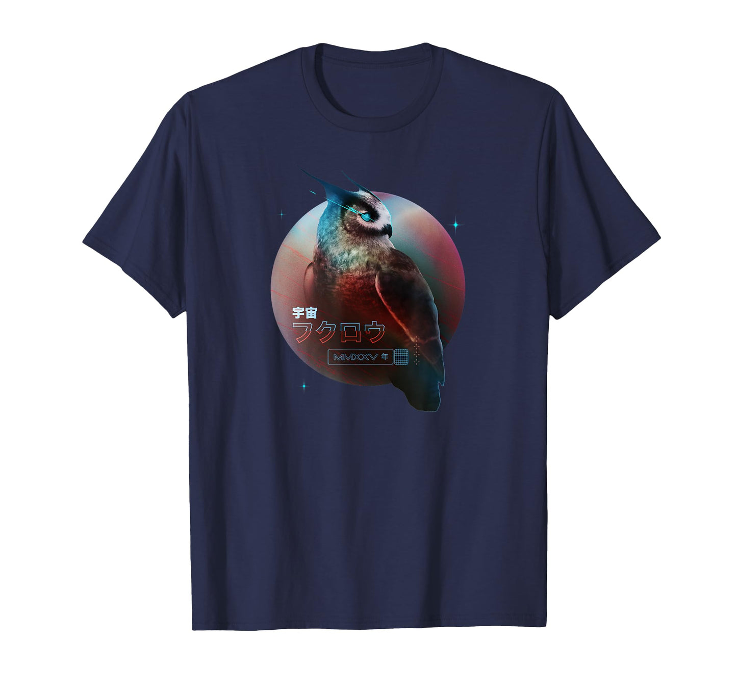 Retro Fantasy Night Owl T-Shirt