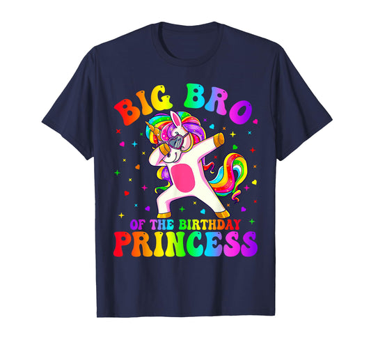 Big Brother of the Birthday Princess Girl Dabbing Unicorn T-Shirt