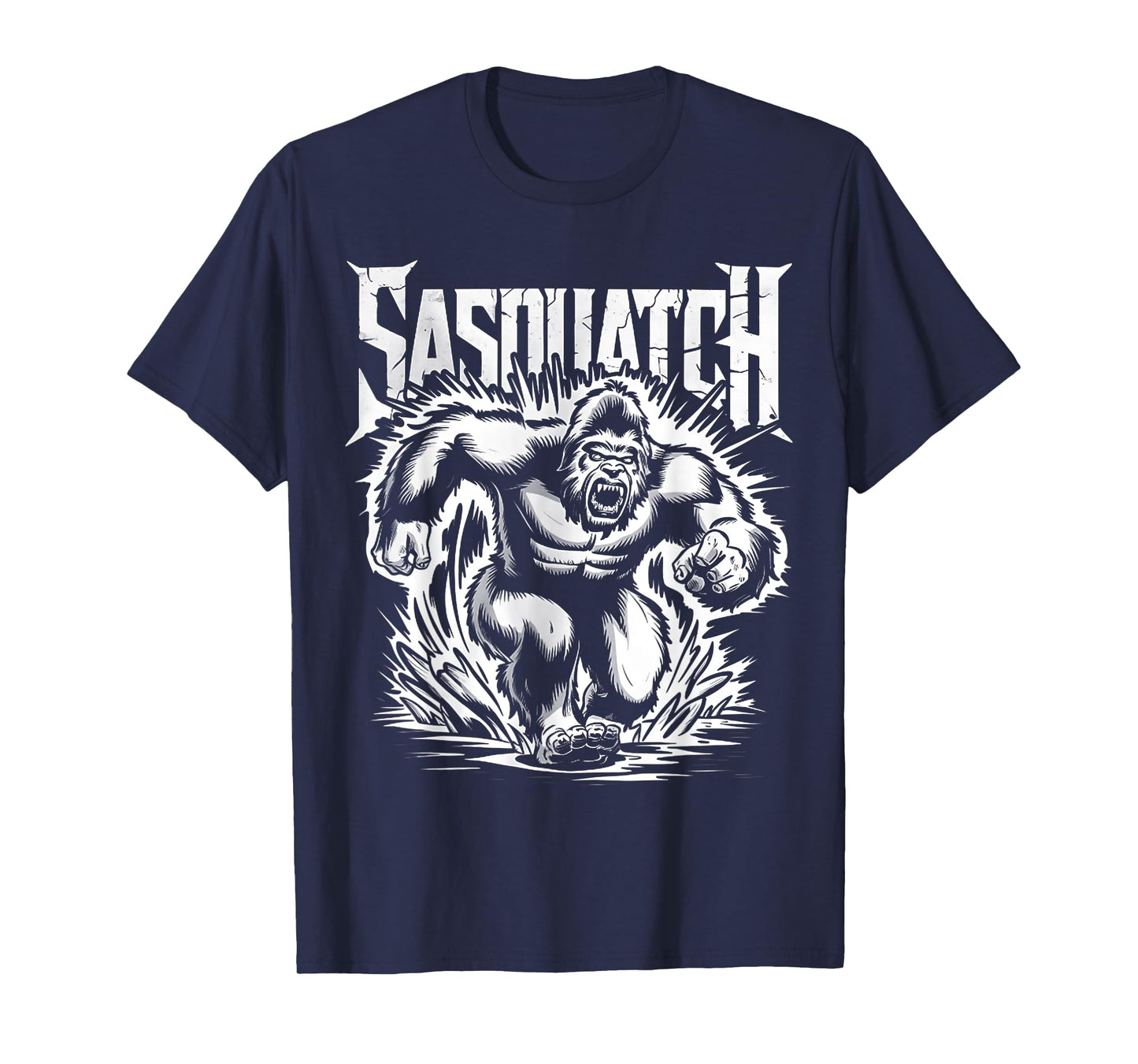 Retro Sasquatch Charging Hide & Seek Funny Bigfoot Believer T-Shirt