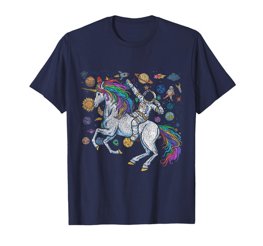 Fantasy Animal Unicorn Lover Cosmonaut Outer Space Astronaut T-Shirt