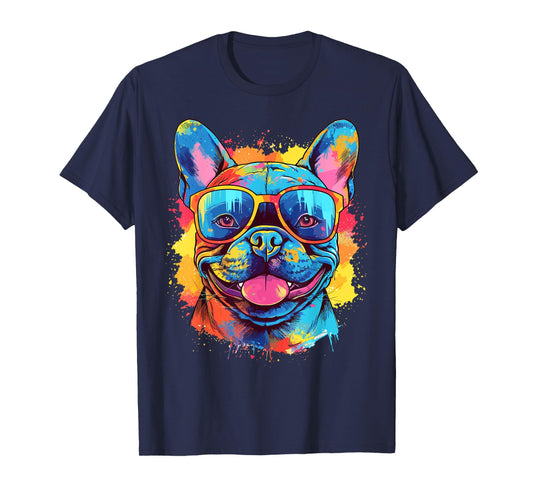 Colorful Watercolor French Bulldog T-Shirt