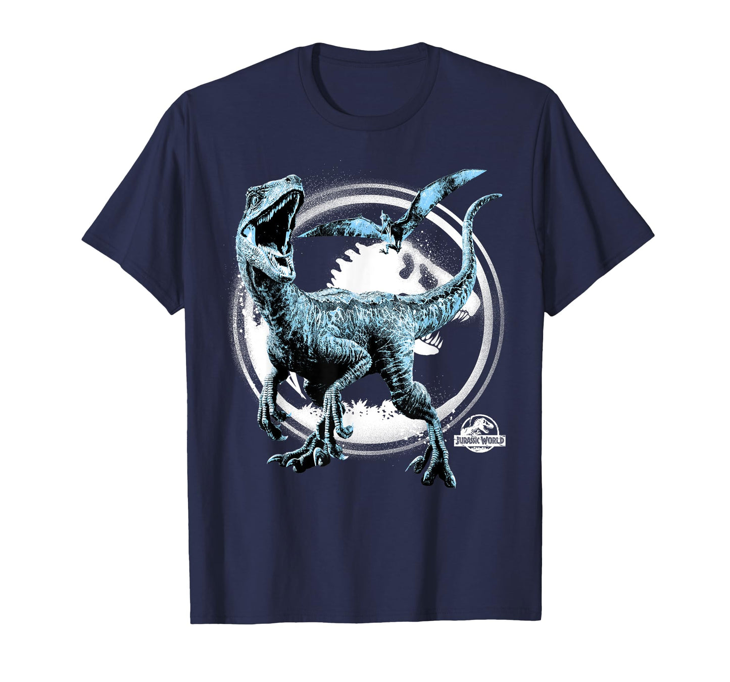 Jurassic World Two Raptor Pterodactyl Icon Graphic T-Shirt T-Shirt