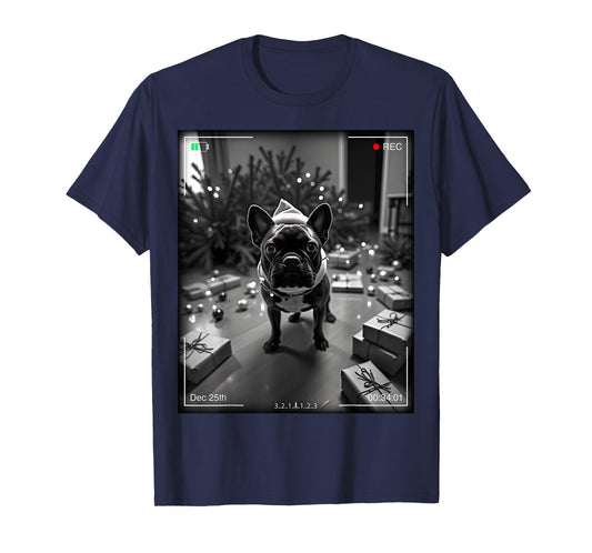 Christmas French Bulldog Caught On Camera T-Shirt
