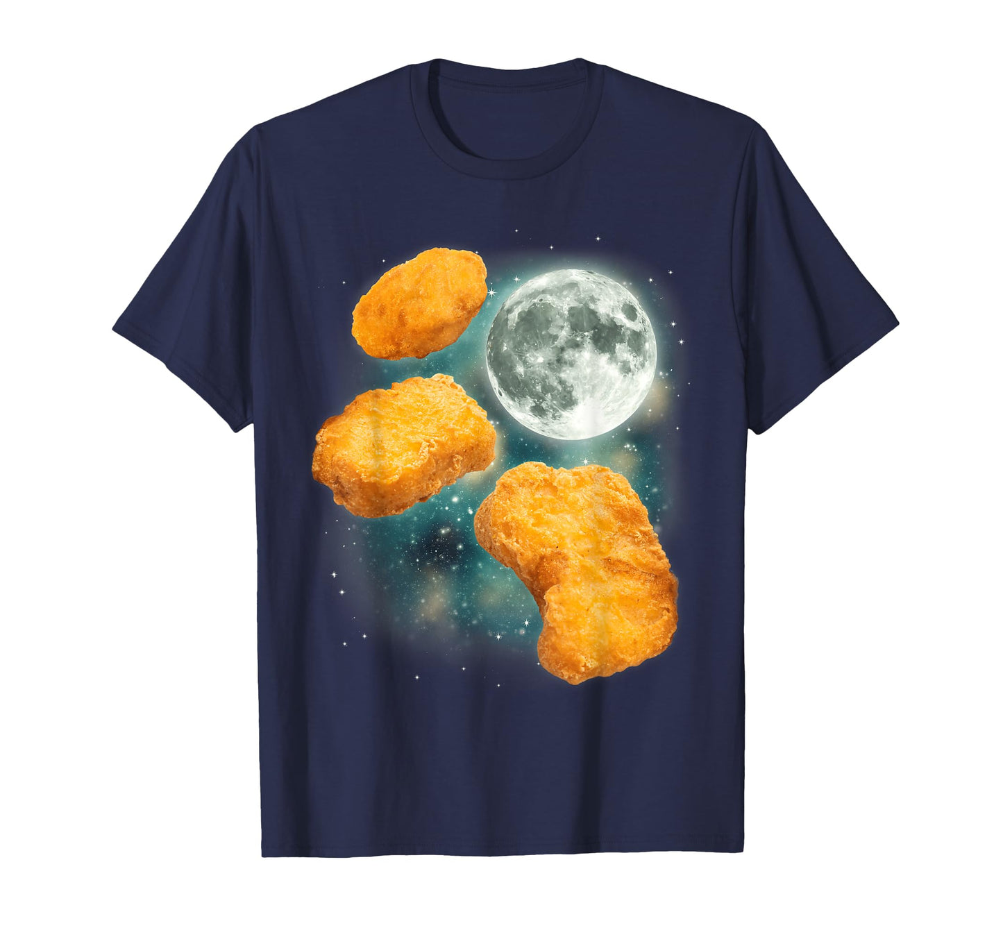 Three Chicken Nuggets Howl at the Moon Funny Parody Tendies T-Shirt