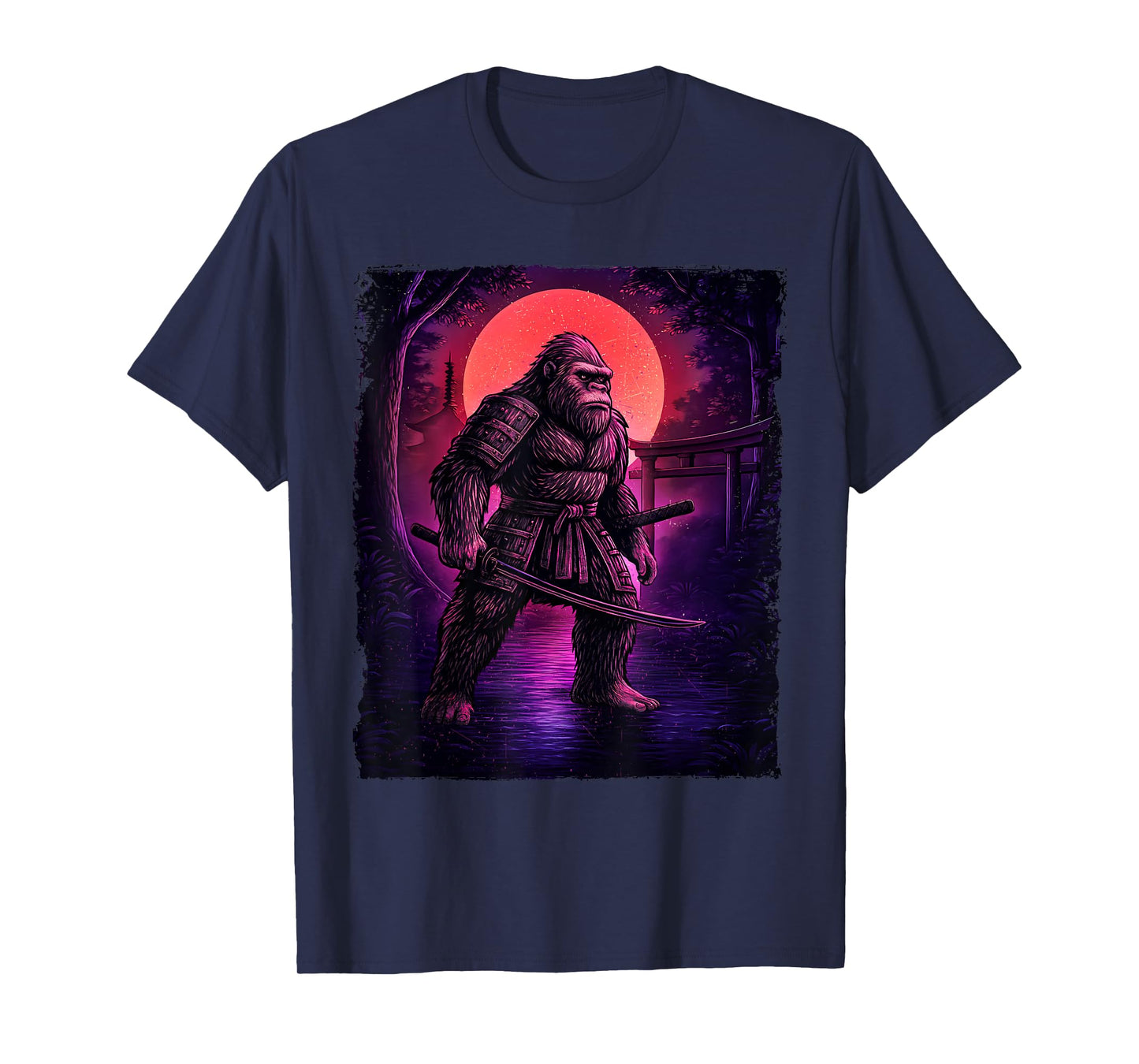 Samurai Bigfoot - Sasquatch Yeti Cryptids T-Shirt
