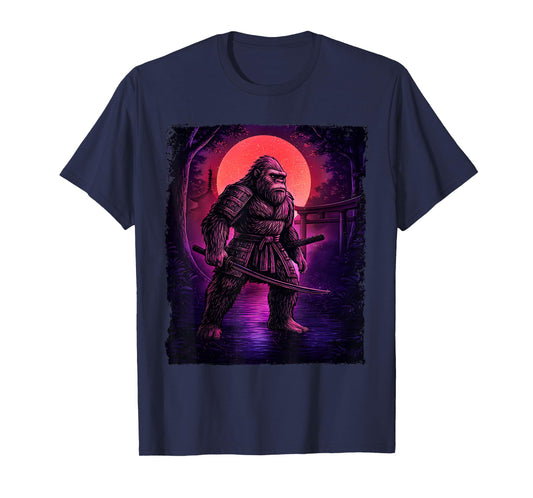Samurai Bigfoot - Sasquatch Yeti Cryptids T-Shirt