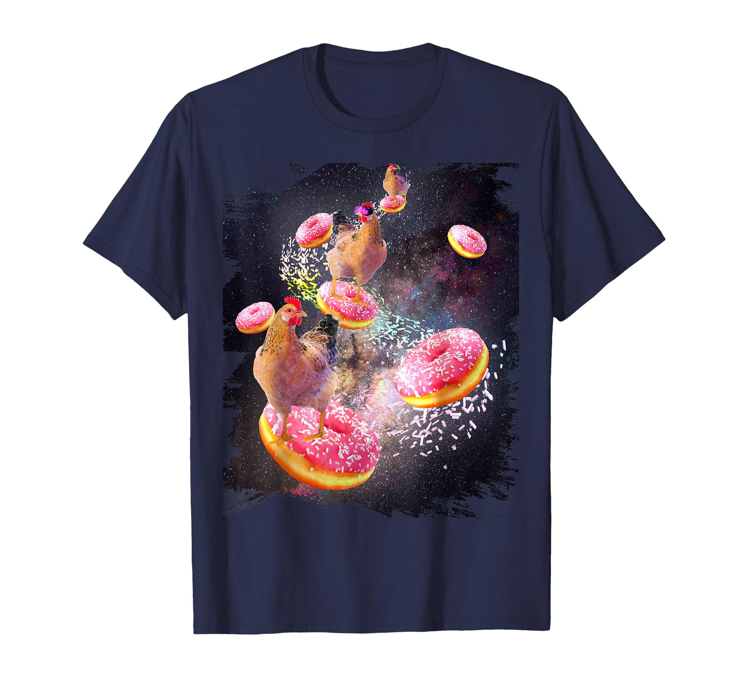 Galaxy Chicken On Donut - Space Doughnut T-Shirt