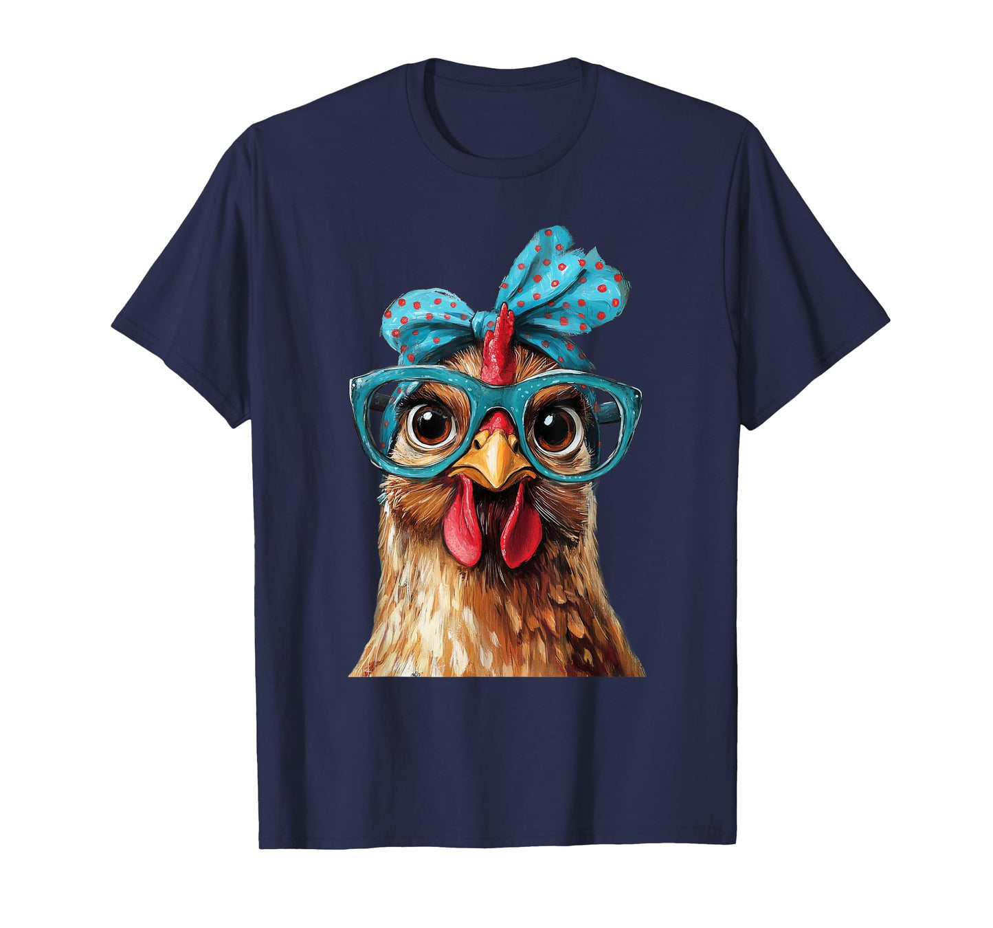 Chicken Wearing Bandana Glasses T-Shirt