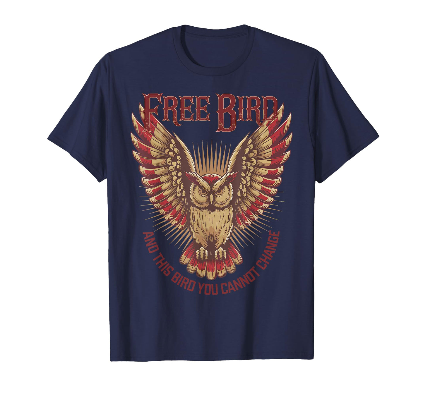 Free Bird Owl Wisdom Independence Strength Freedom T-Shirt