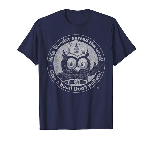 Woodsy Owl Give a Hoot Distressed and Faded Retro T-Shirt