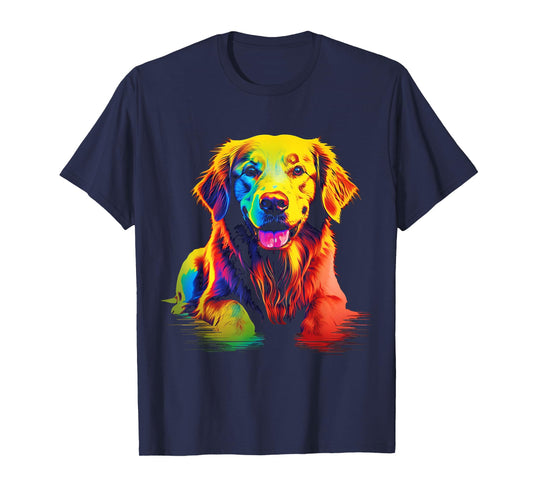 Labrador Retriever Colorful Portrait Animal Art Graphic Dog Men Women Kids T-Shirt