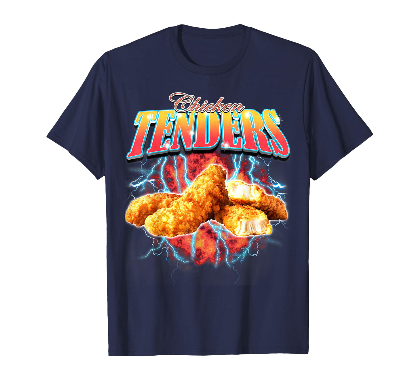 Bootleg Rap Funny Chicken Tenders Vintage 90s Heavy Metal T-Shirt