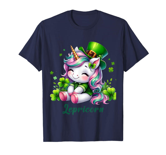 St Patricks Day Unicorn Cute Saint Pattys Girls Lepricorn T-Shirt