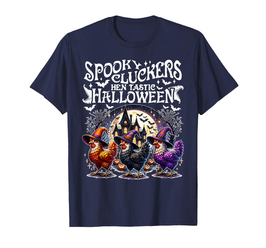Spooky Cluckers Hen-tastic Halloween Chicken Costume Funny T-Shirt