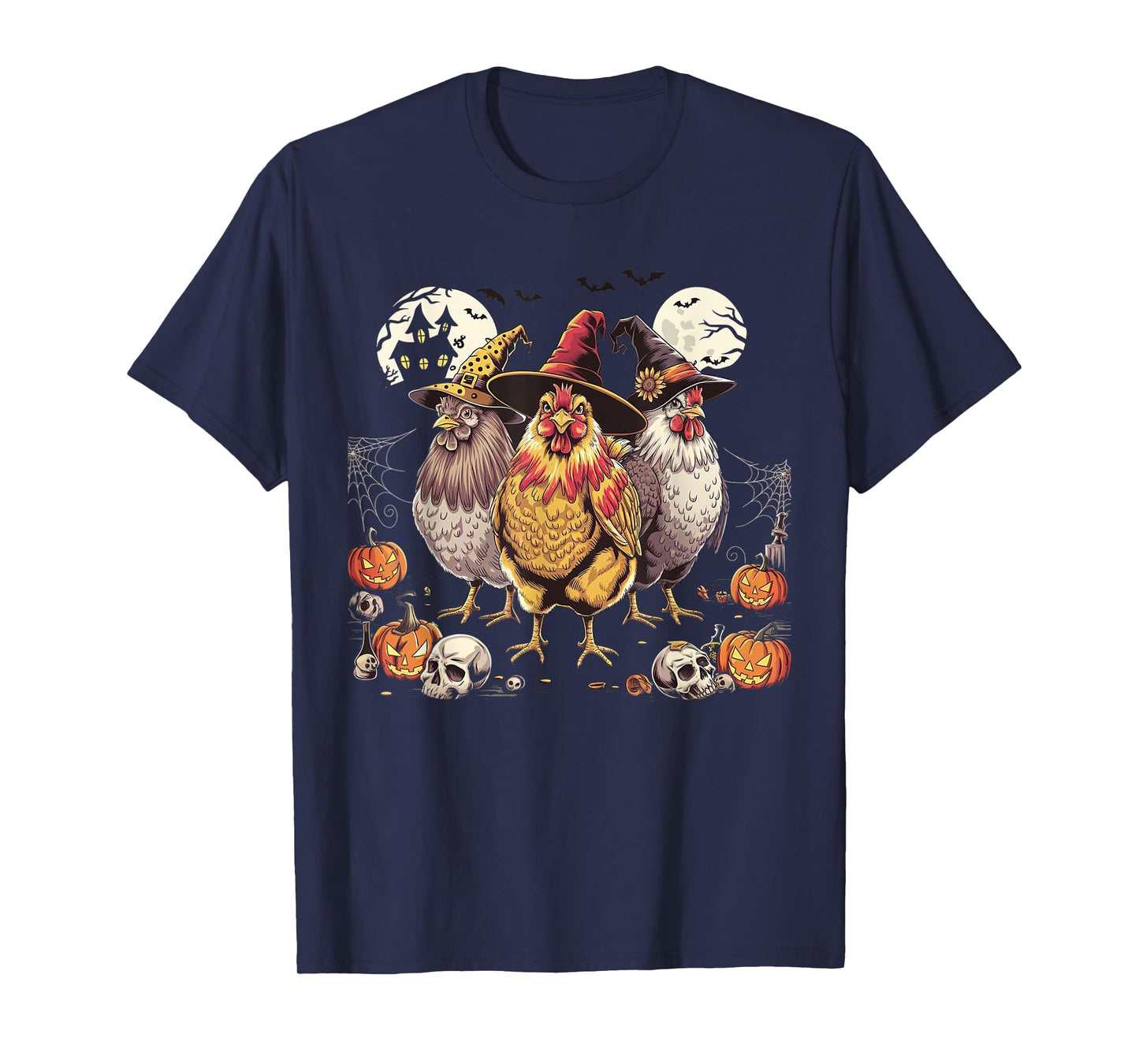 Funny Halloween Chicken Costume Spooky Season Chickens Witch T-Shirt
