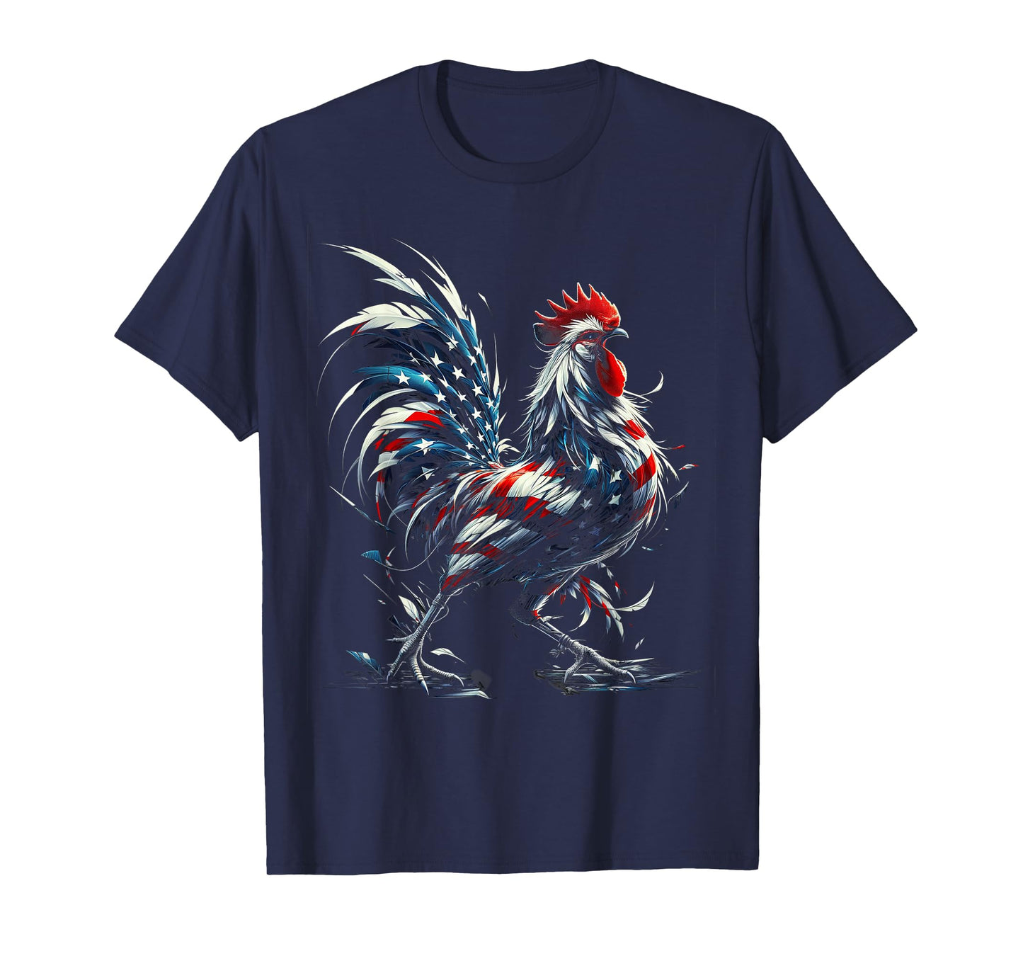 American Flag Rooster Chicken 4th of July Animal T-Shirt