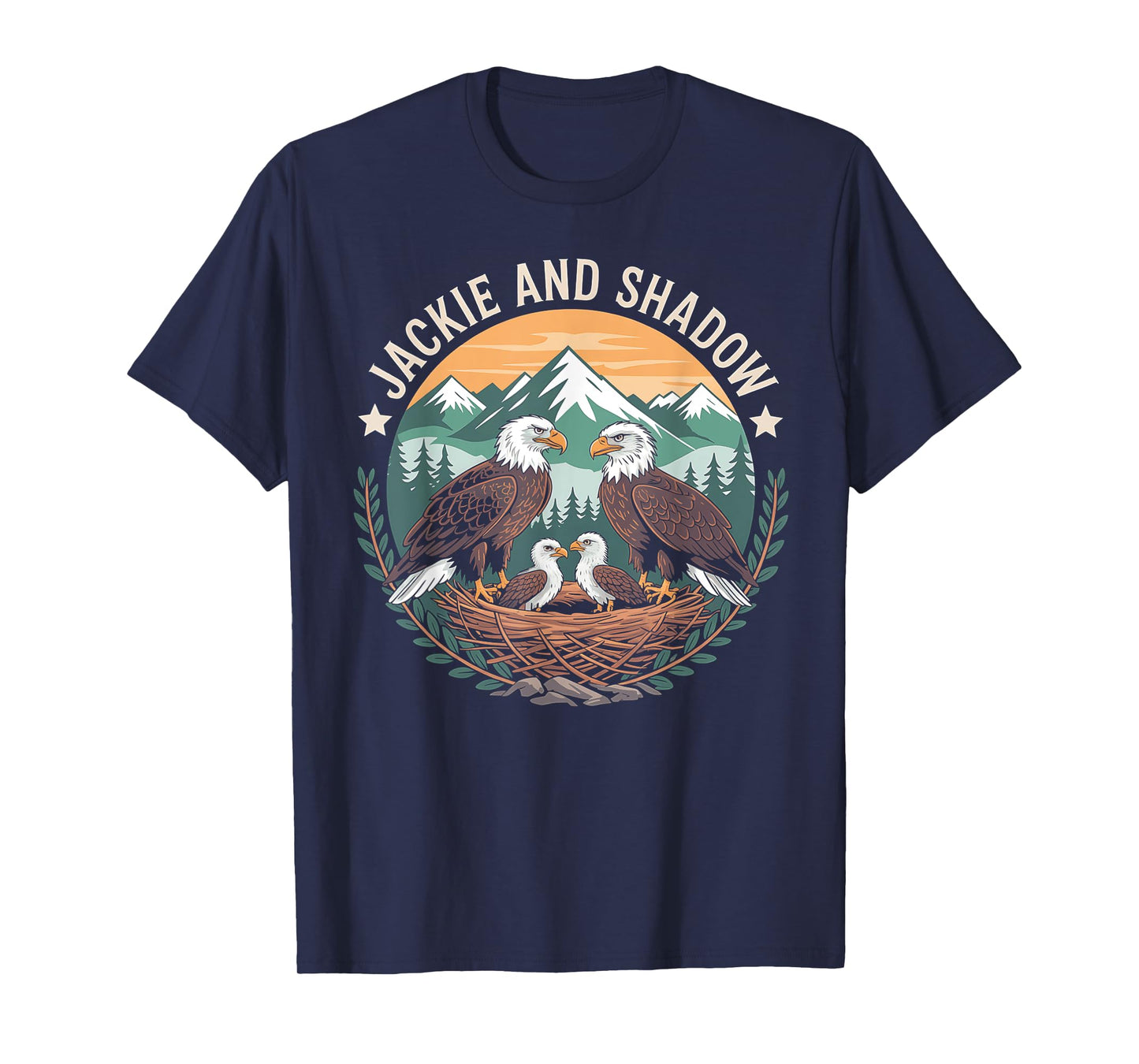 Vintage Jackie And Shadow Bald Eagle Family Nature Lovers T-Shirt