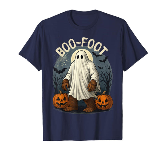 Funny Boo-Foot Bigfoot Ghost Costume Halloween Design T-Shirt