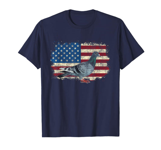 Patriotic Pigeon - 4th Of July Fourth Pigeon Breeder Racing T-Shirt