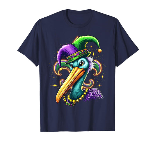 Mardi Gras Pelican Louisiana Parade Animal Lover Men Women T-Shirt