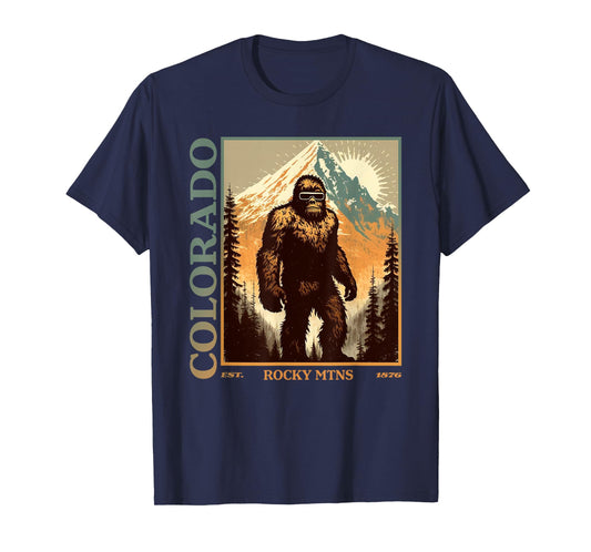 Colorado Mountain Bigfoot Retro Vintage 80s Sasquatch T-Shirt