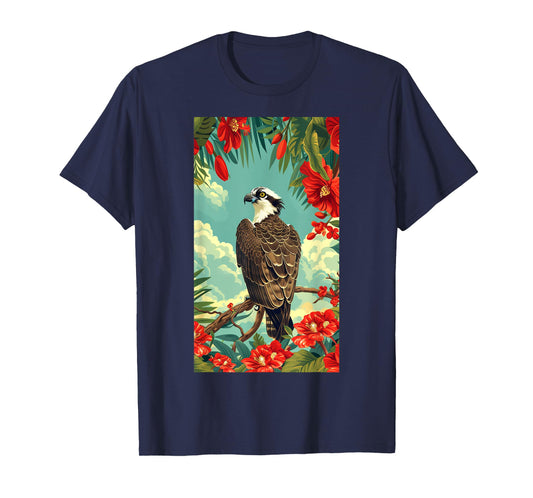 Osprey Bird Flowers Floral Women Girls Men Boys Kids T-Shirt
