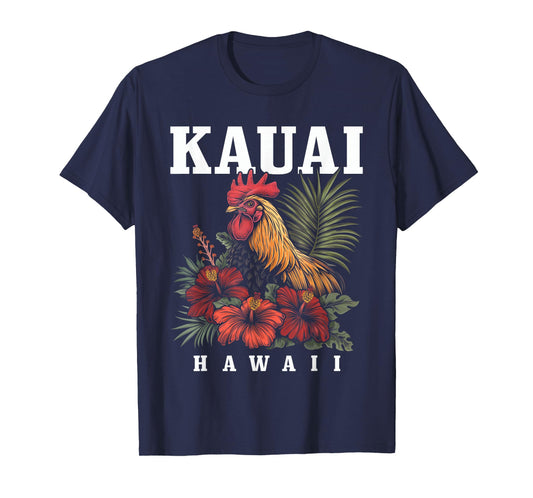 We Love Kauai Hawaii Kauai Hawaii Chicken Hawaiian Tropical Flowers Vintage T-Shirt