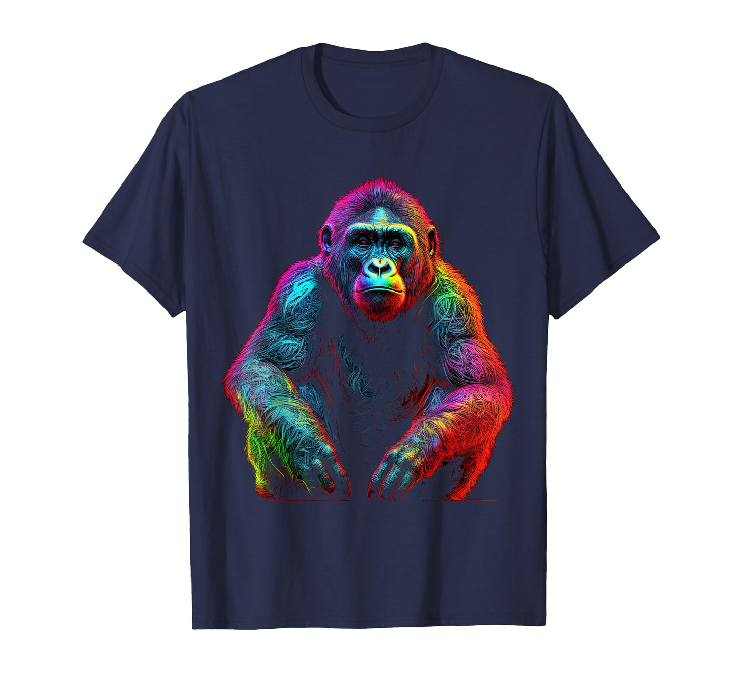 Monkey Colourful Art Animal Creative Animal Motif Monkey T-Shirt