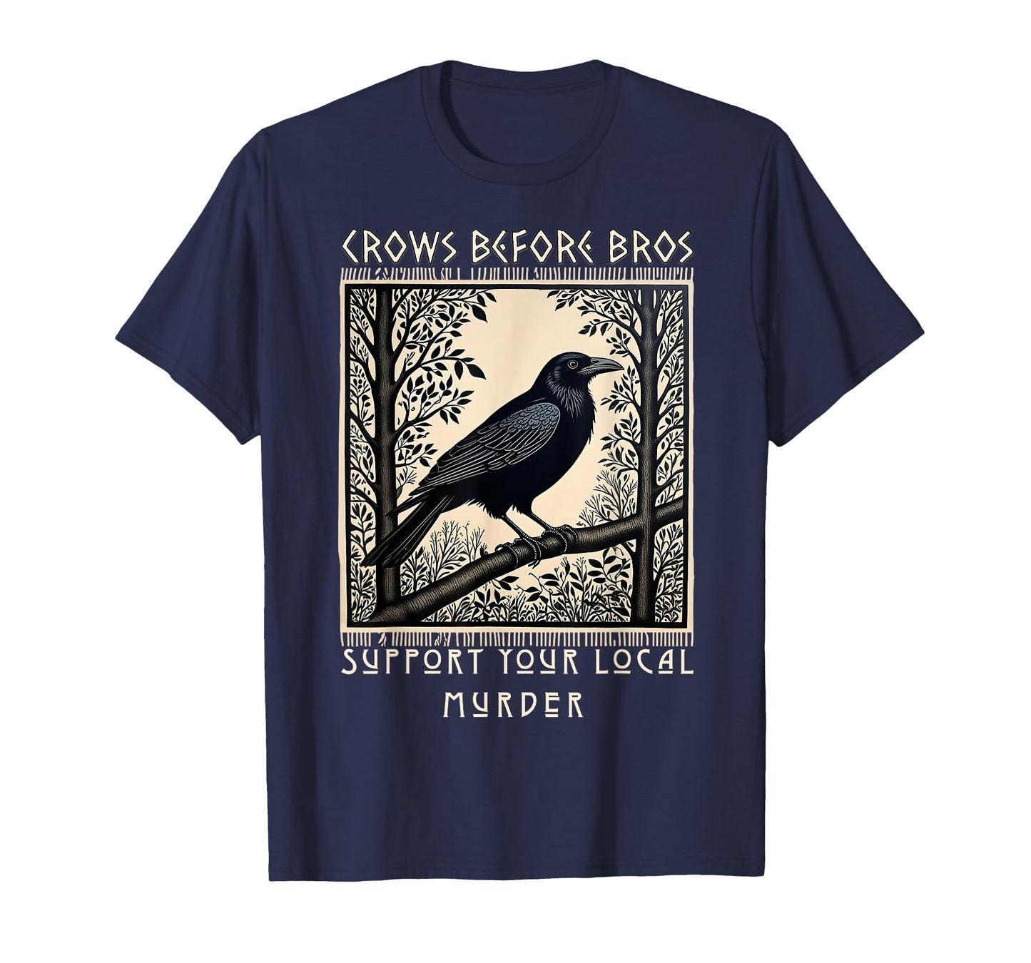 Support Your Local Murder Crows Before Bros Halloween Gothic T-Shirt